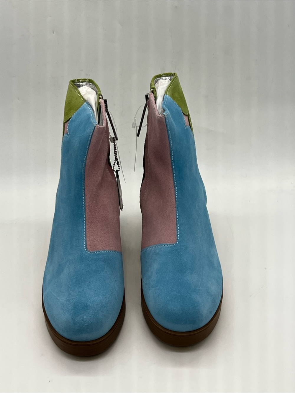 Lazo Colorblock Suede Ankle Boots. Made in Italy